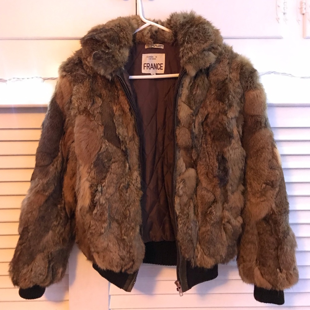 Rabbit fur coat